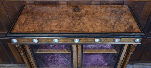 VICTORIAN WALNUT DISPLAY CABINET - ADDITIONAL PHOTO 12