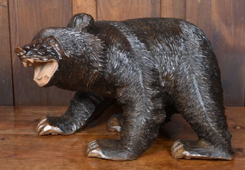 Japanese Carved Wooden Bear