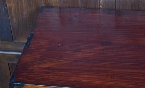JAPANESE CEDAR WOOD TANSU CHEST - ADDITIONAL PHOTO 13