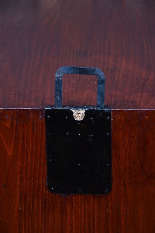JAPANESE CEDAR WOOD TANSU CHEST - ADDITIONAL PHOTO 16