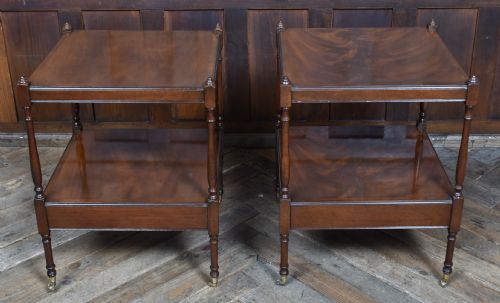 PAIR OF EDWARDIAN MAHOGANY SIDE TABLES - ADDITIONAL PHOTO 7