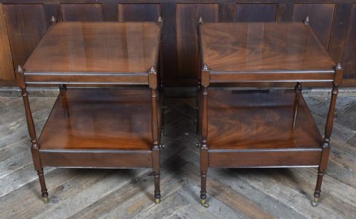 PAIR OF EDWARDIAN MAHOGANY SIDE TABLES - ADDITIONAL PHOTO 8