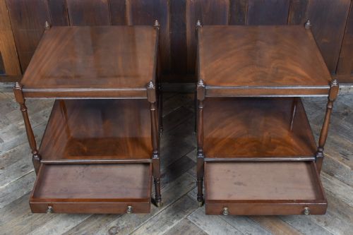 PAIR OF EDWARDIAN MAHOGANY SIDE TABLES - ADDITIONAL PHOTO 9