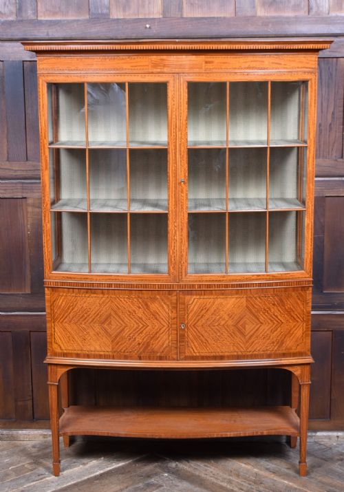 EDWARDIAN SATINWOOD DISPLAY CABINET - ADDITIONAL PHOTO 1