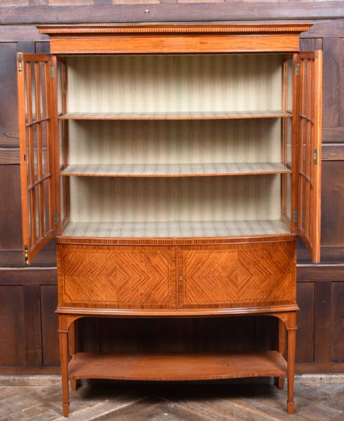 EDWARDIAN SATINWOOD DISPLAY CABINET - ADDITIONAL PHOTO 9