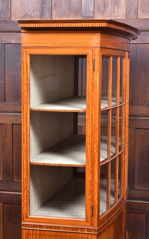 EDWARDIAN SATINWOOD DISPLAY CABINET - ADDITIONAL PHOTO 15