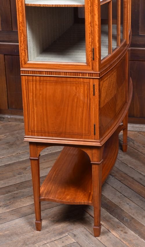 EDWARDIAN SATINWOOD DISPLAY CABINET - ADDITIONAL PHOTO 16