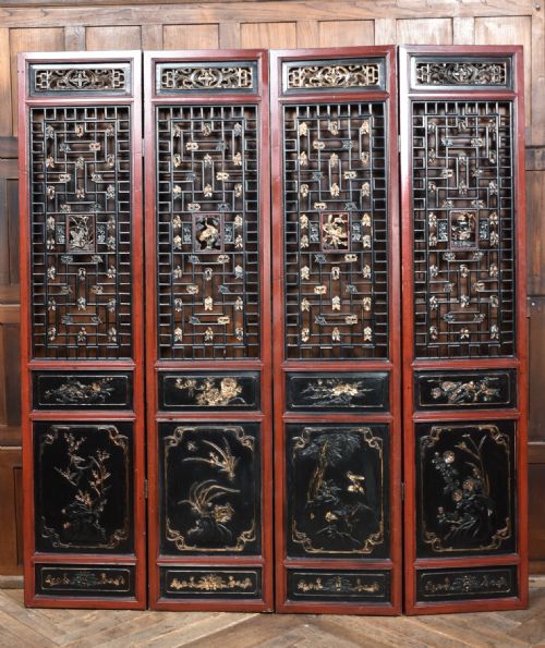JAPANESE FOURPANEL FOLDING SCREEN - ADDITIONAL PHOTO 6