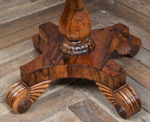VICTORIAN DROPLEAF ROSEWOOD WORK TABLE - ADDITIONAL PHOTO 8