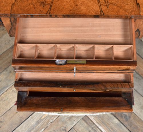 VICTORIAN DROPLEAF ROSEWOOD WORK TABLE - ADDITIONAL PHOTO 12