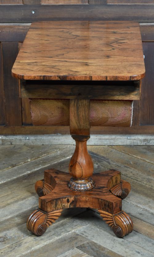 VICTORIAN DROPLEAF ROSEWOOD WORK TABLE - ADDITIONAL PHOTO 13