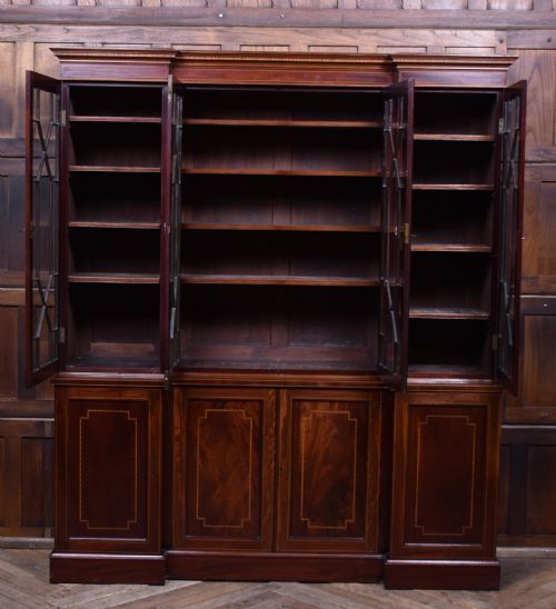 EDWARDIAN BREAKFRONT BOOKCASE - ADDITIONAL PHOTO 2