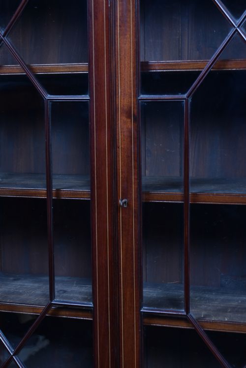EDWARDIAN BREAKFRONT BOOKCASE - ADDITIONAL PHOTO 3