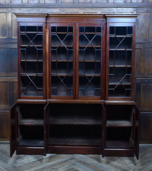 EDWARDIAN BREAKFRONT BOOKCASE - ADDITIONAL PHOTO 10