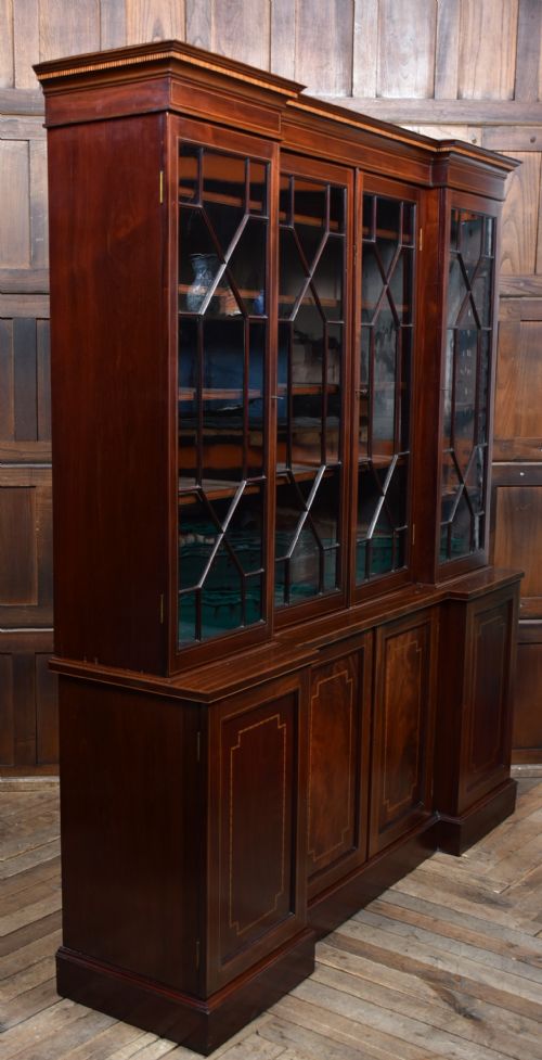 EDWARDIAN BREAKFRONT BOOKCASE - ADDITIONAL PHOTO 11
