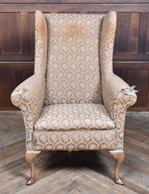 19TH CENTURY WING BACK ARM CHAIR - ADDITIONAL PHOTO 1