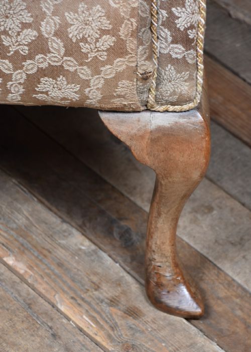 19TH CENTURY WING BACK ARM CHAIR - ADDITIONAL PHOTO 5