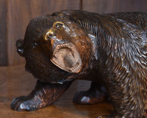 JAPANESE CARVED WOODEN BEAR - ADDITIONAL PHOTO 2
