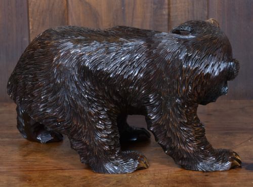 JAPANESE CARVED WOODEN BEAR - ADDITIONAL PHOTO 5