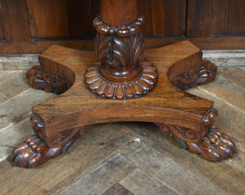 VICTORIAN ROSEWOOD FOLDOVER GAMES TABLE - ADDITIONAL PHOTO 4
