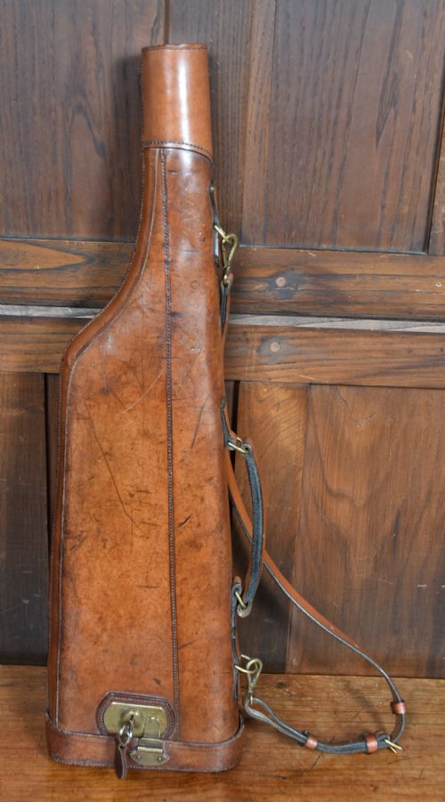 SCOTTISH LEATHER LEG OF MUTTON GUN CASE - ADDITIONAL PHOTO 1