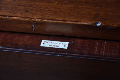 MAHOGANY CAMPAIGN CHEST OF DRAWERS - ADDITIONAL PHOTO 3
