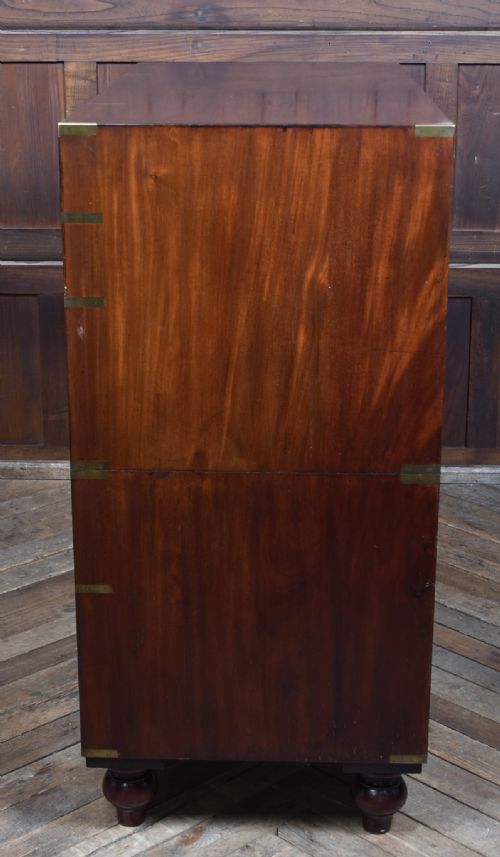 MAHOGANY CAMPAIGN CHEST OF DRAWERS - ADDITIONAL PHOTO 9