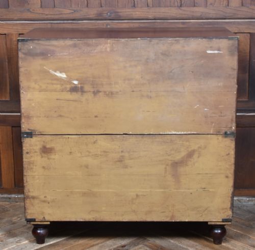 MAHOGANY CAMPAIGN CHEST OF DRAWERS - ADDITIONAL PHOTO 10