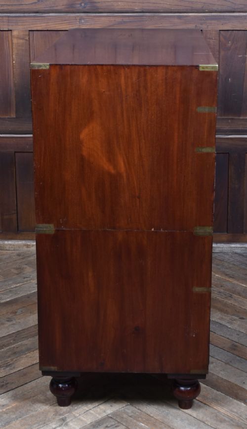 MAHOGANY CAMPAIGN CHEST OF DRAWERS - ADDITIONAL PHOTO 11