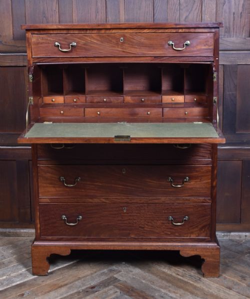 GEORGIAN MAHOGANY SECRETAIRE CHEST - ADDITIONAL PHOTO 6
