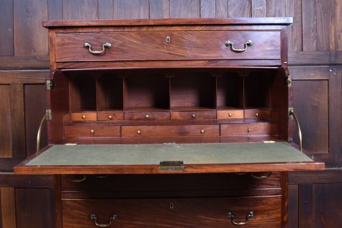 GEORGIAN MAHOGANY SECRETAIRE CHEST - ADDITIONAL PHOTO 8