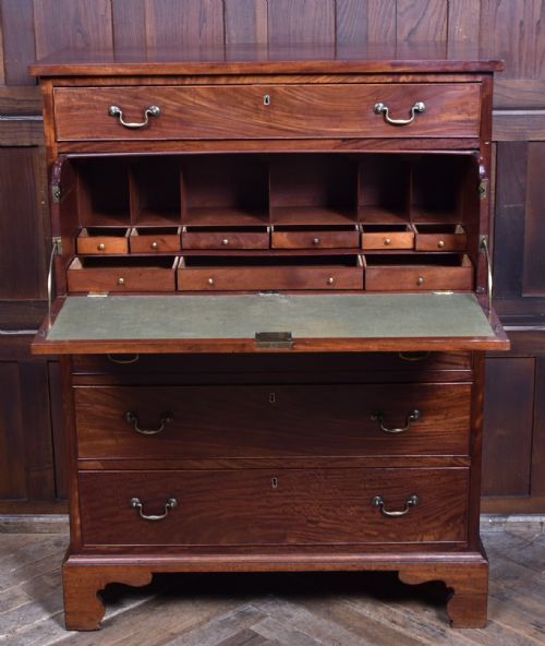 GEORGIAN MAHOGANY SECRETAIRE CHEST - ADDITIONAL PHOTO 9