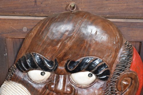 HAND CARVED WOODEN PLAQUE OF DARUMA - ADDITIONAL PHOTO 7