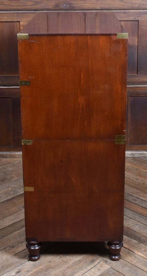 MAHOGANY SECRETAIRE CAMPAIGN CHEST - ADDITIONAL PHOTO 18