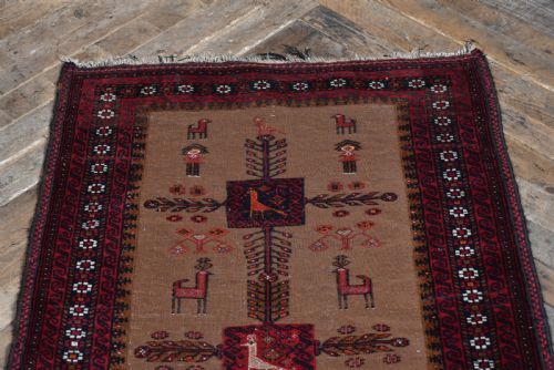 VINTAGE IRANIAN HANDWOVEN RUG - ADDITIONAL PHOTO 3