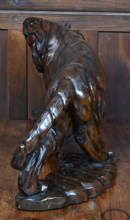 JAPANESE TIGER WOODEN SCULPTURE - ADDITIONAL PHOTO 10