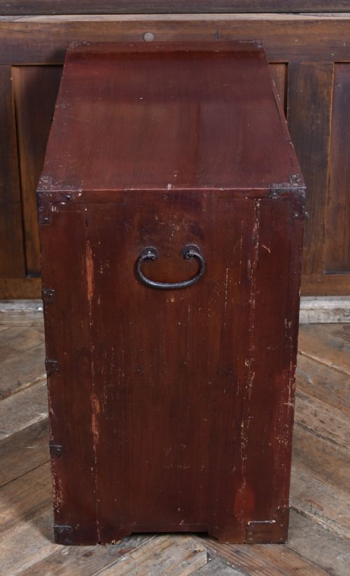 JAPANESE TANSU RED LACQUERED CHEST - ADDITIONAL PHOTO 10