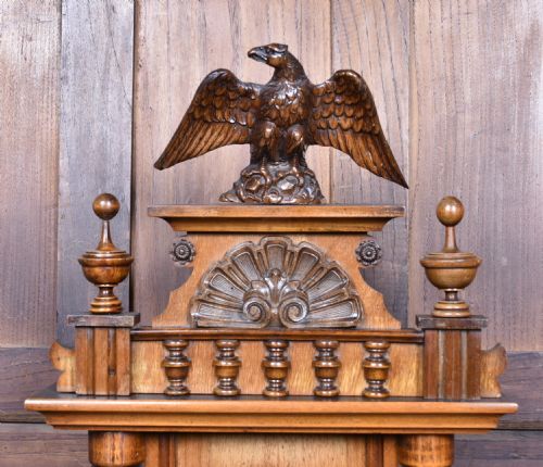 GERMAN MAHOGANY WALL CLOCK - ADDITIONAL PHOTO 1