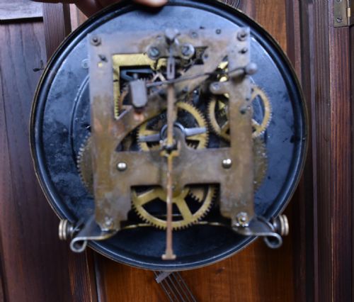 GERMAN MAHOGANY WALL CLOCK - ADDITIONAL PHOTO 13