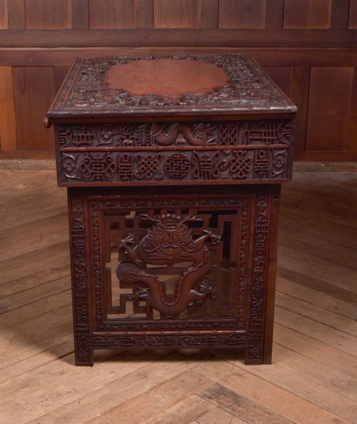 CHINESE HARDWOOD CARVED FOLDING DESK - ADDITIONAL PHOTO 11