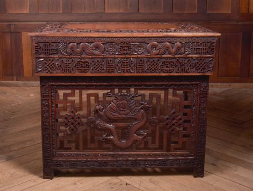 CHINESE HARDWOOD CARVED FOLDING DESK - ADDITIONAL PHOTO 12