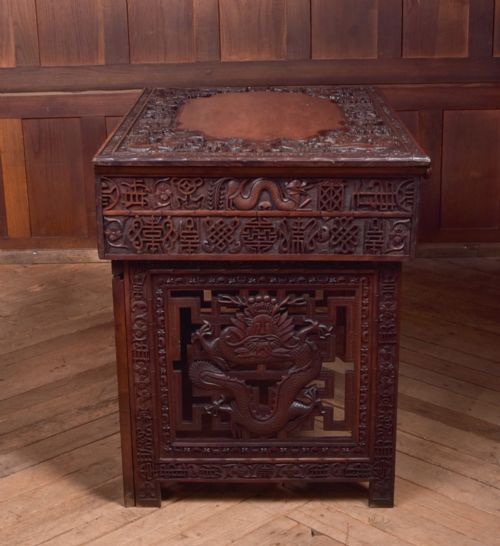CHINESE HARDWOOD CARVED FOLDING DESK - ADDITIONAL PHOTO 13