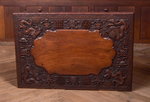 CHINESE HARDWOOD CARVED FOLDING DESK - ADDITIONAL PHOTO 18