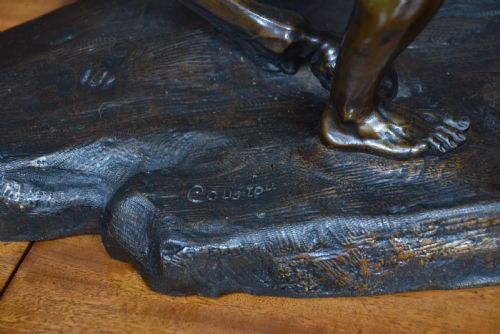 PAIR OF BRONZE MARLY HORSES AFTER GUILLAUME COUSTOU - ADDITIONAL PHOTO 9