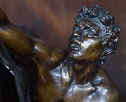 PAIR OF BRONZE MARLY HORSES AFTER GUILLAUME COUSTOU - ADDITIONAL PHOTO 17