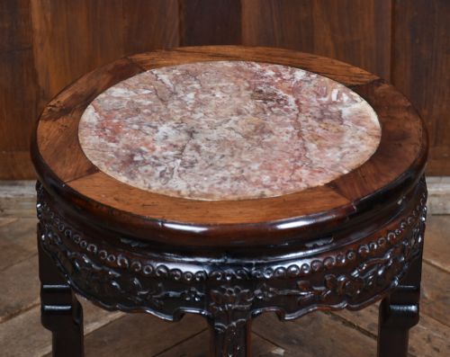 CHINESE MARBLE TOP PLANT STAND - ADDITIONAL PHOTO 2