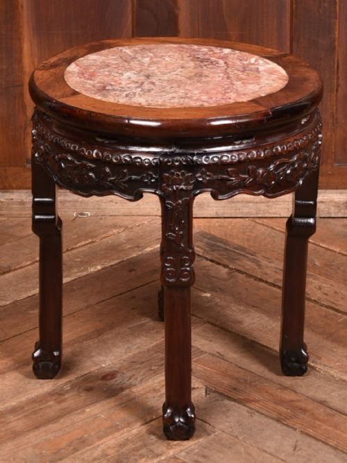 CHINESE MARBLE TOP PLANT STAND - ADDITIONAL PHOTO 4
