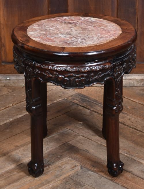 CHINESE MARBLE TOP PLANT STAND - ADDITIONAL PHOTO 5