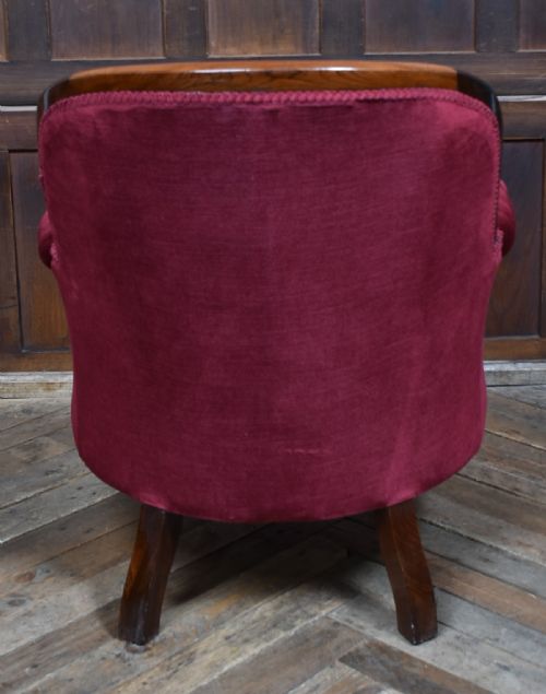 VICTORIAN ROSEWOOD LIBRARY CHAIR - ADDITIONAL PHOTO 8