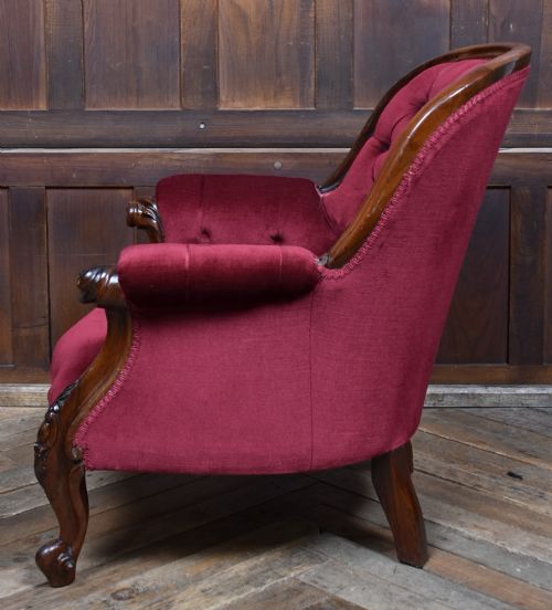 VICTORIAN ROSEWOOD LIBRARY CHAIR - ADDITIONAL PHOTO 9